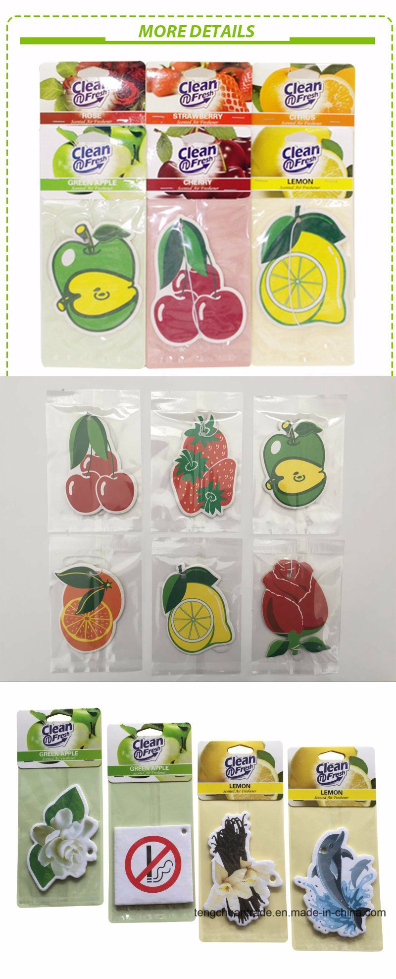 Customized Shape Hanging Paper Car Air Freshener with Fragrance