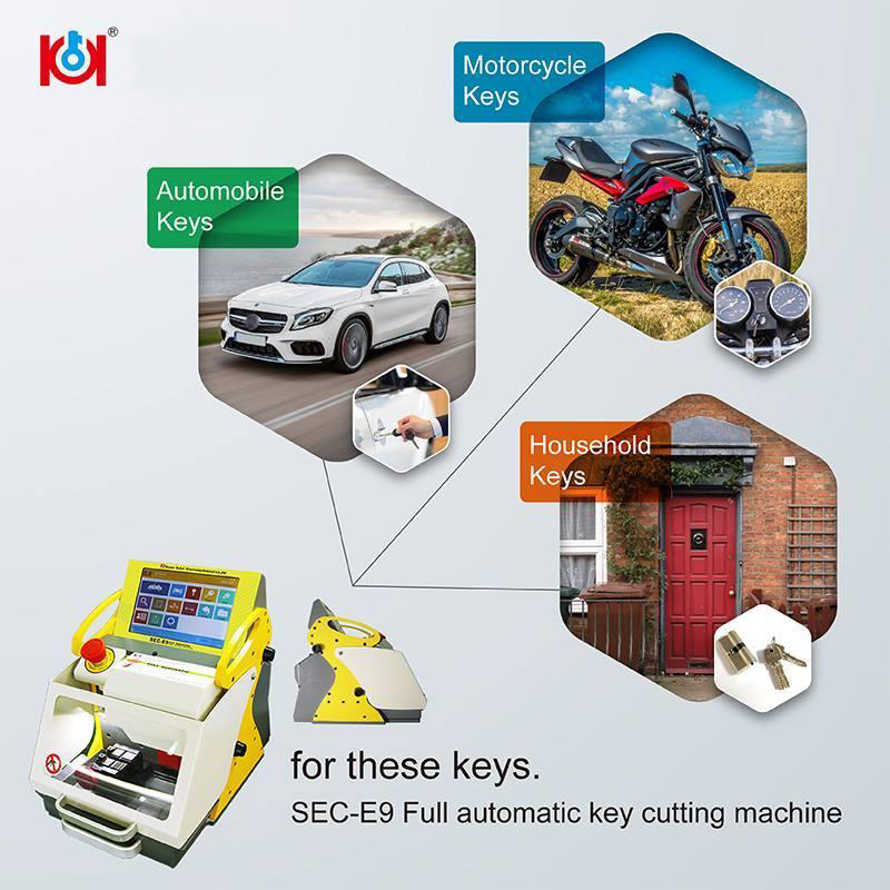 Best Locksmith Tools Sec-E9 Laser Cutting Machine Multiple Languages for Car Key and House Key Sec-E9 Key Cutting Machine