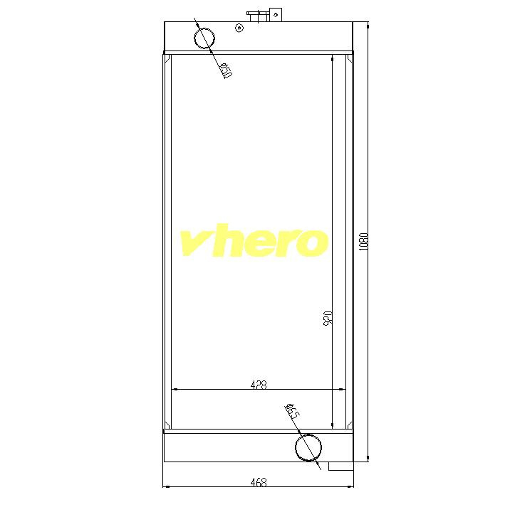 Auto Spare Parts Cooling System Aluminum Radiator for Technical Vehicle XCMG 370-9