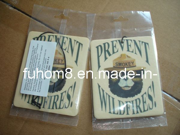 Popular Hanging Car Paper Air Freshener with Good Perfume