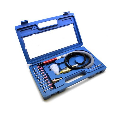 Air Micro Die Grinder Burr Rotary Tool Kit 15PC Craft Etch Engrave Hobby