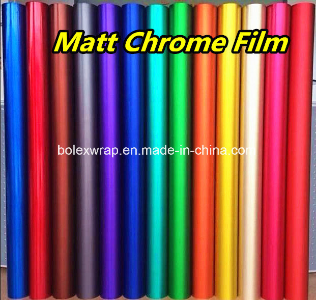 High Quality PVC Vinyl Rolls Car Wrap Self Adhesive Stickers Matte Chrome Film
