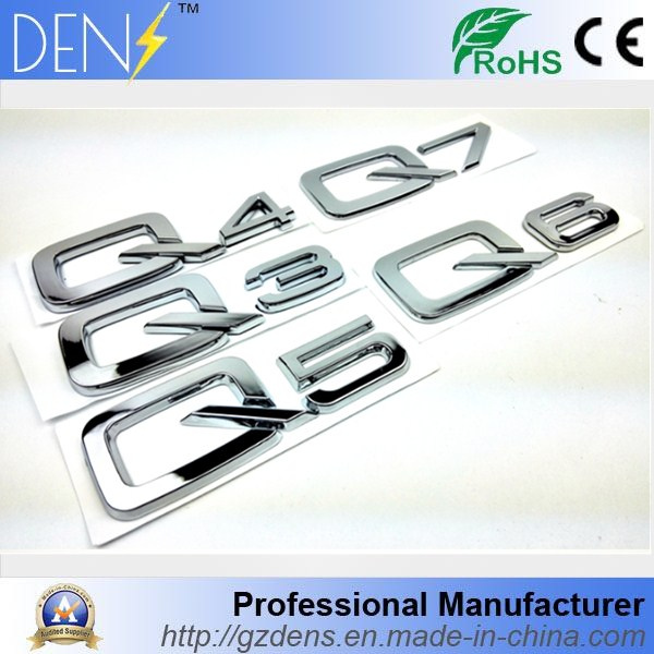 ABS Chrome Auto Badge Custom Car Logo for Audi Q7