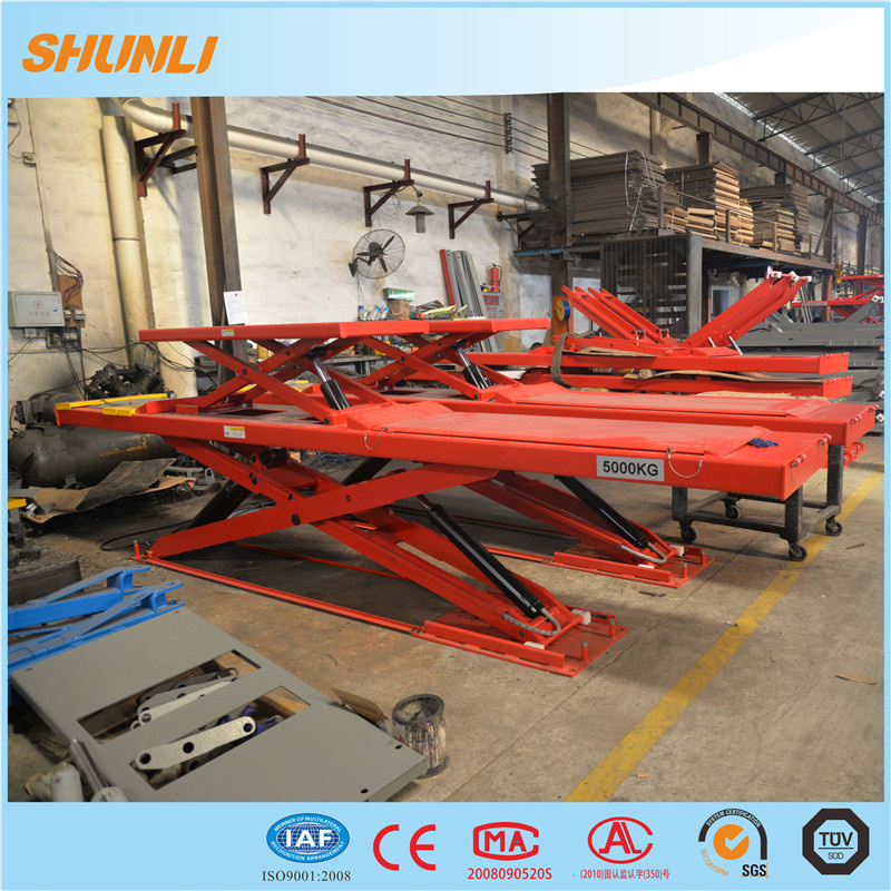 5000kg Ultrathin Wheel Alignment Scissor Car Hoist with Ce