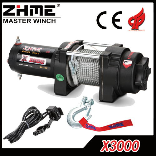 12V 3000lbs Steel Rope Electric Winch for ATV/UTV