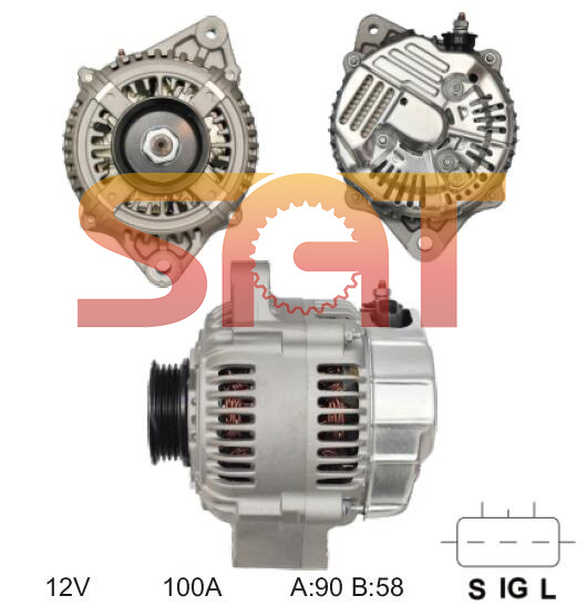Nippondenso Alternator 101211-7370 Ca2022IR 23190