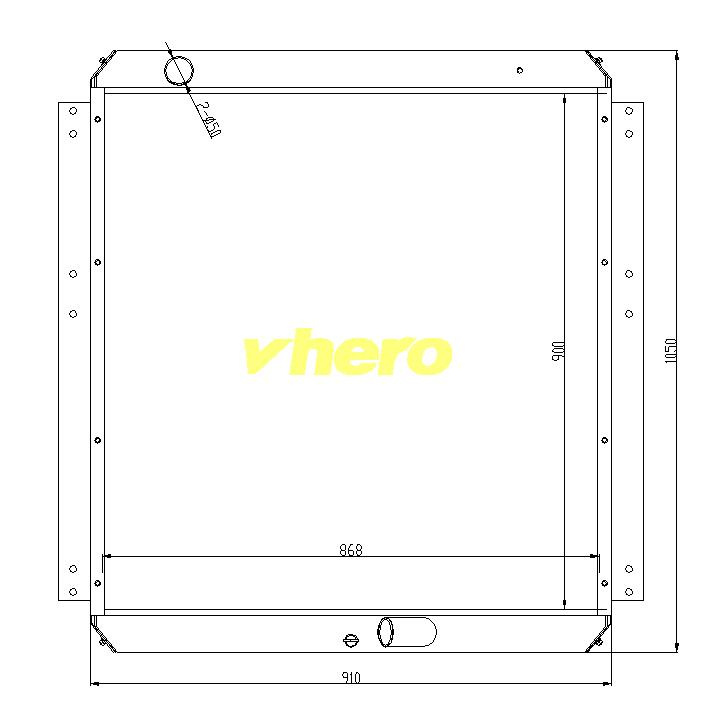 Cooling System Aluminum Auto Radiator for Technical Vehicle Sdlg 210b