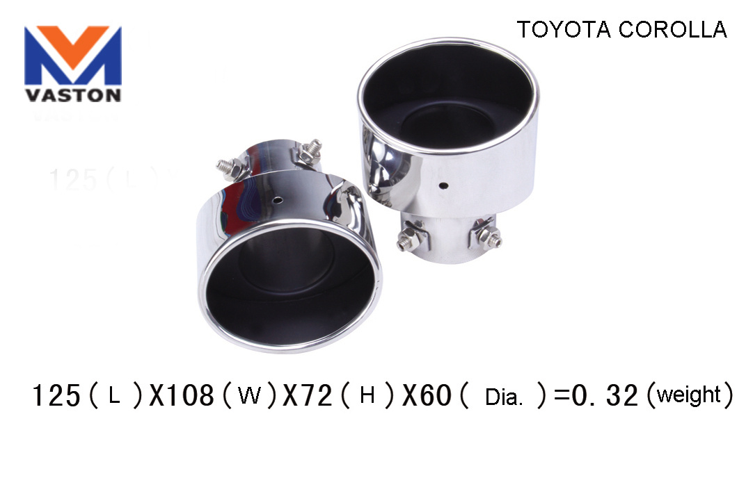 Exhaust/Muffler Pipe for Toyota Corolla, Made of Stainless Steel 304B