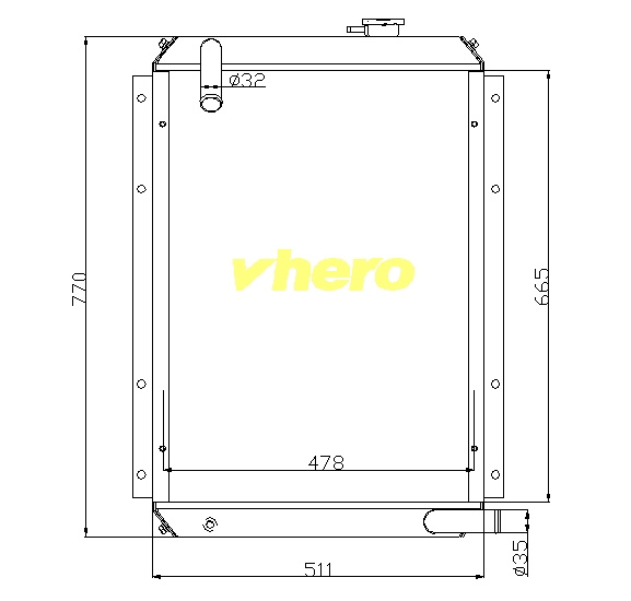 Heat Exchanger All Aluminum Radiator for Technical Vehicle Dh60-7
