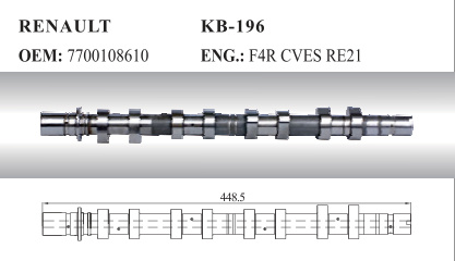Camshaft 7700108610 for Renault