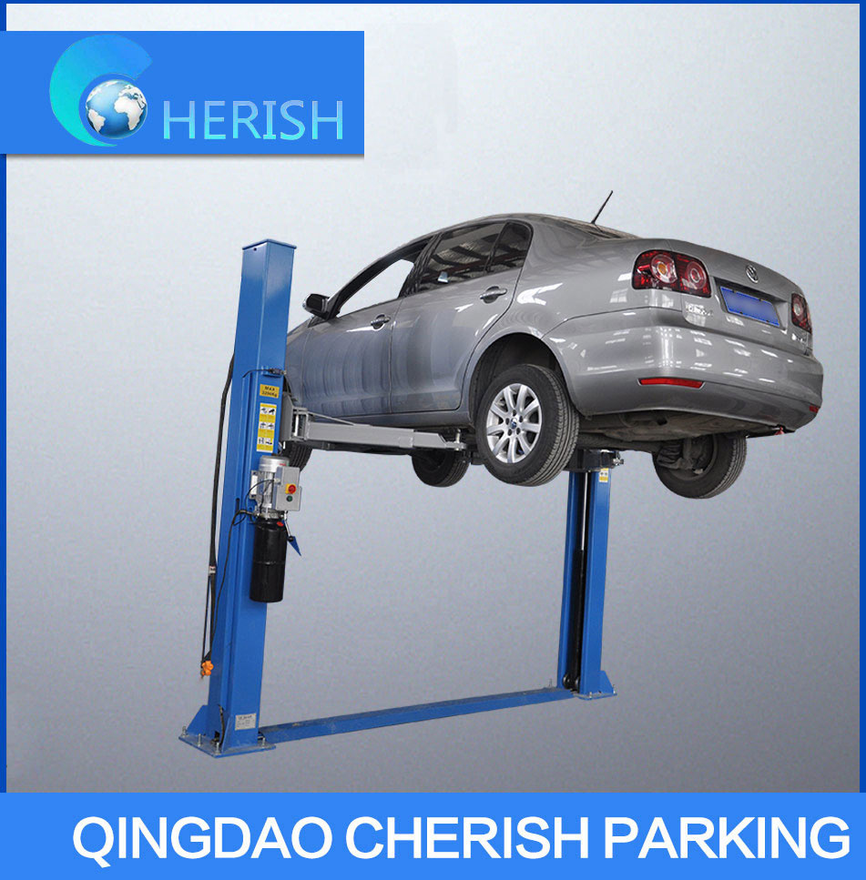 Economic Design Two Post Floor Plate Hydraulic Lift with Ce
