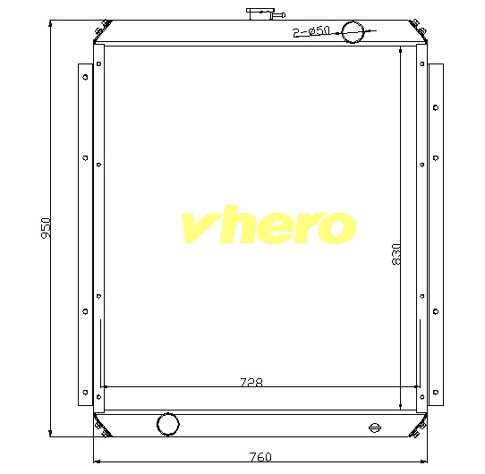 Heat Exchanger All Aluminum Auto Radiator for Technical Vehicle Kobelco 200-5