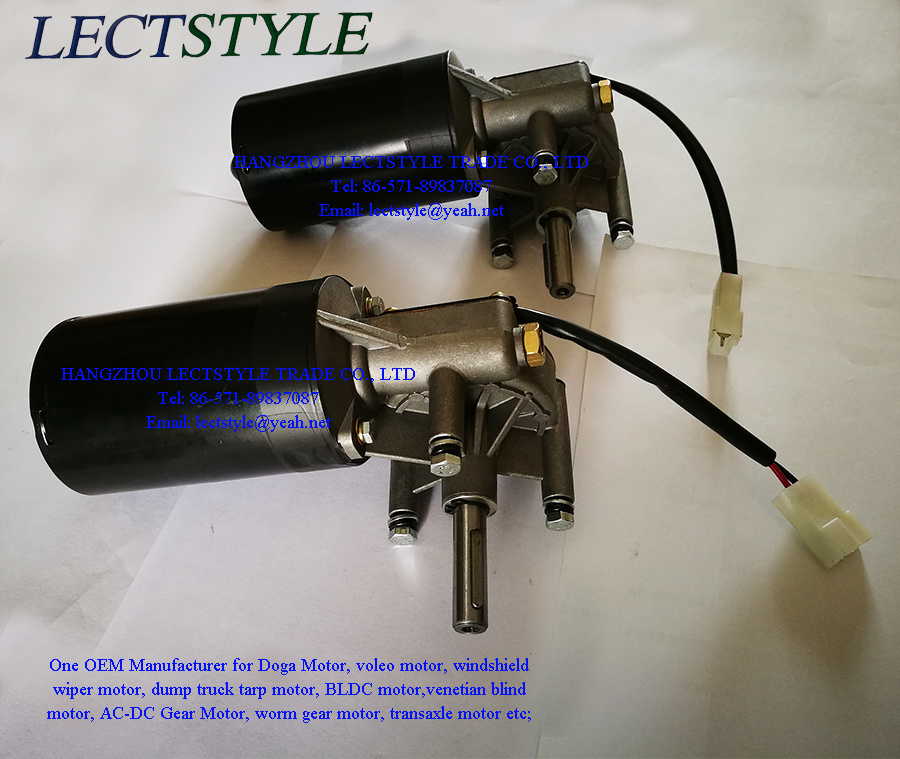 24V 60W 35rpm Voleo Worm Gear Wiper Motor on Bath Lift Garage& Door Opener Mobile& Stretch Machine