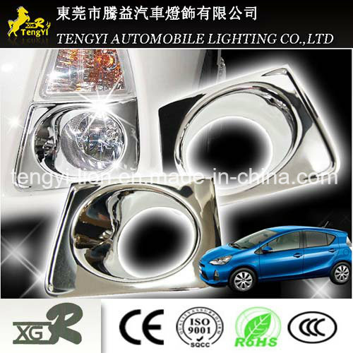 Auto Car Fog Light Chrome Plating Cover for Toyota Aqua 10 Series