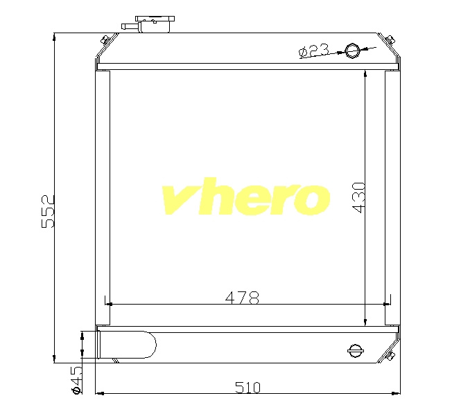 Air Conditioner Heat Exchanger Auto Radiator for Technical Vehicle Yuchai 60-7