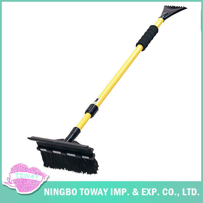 Short Yellow Power Ice Best Winter Car Snow Removal Brush