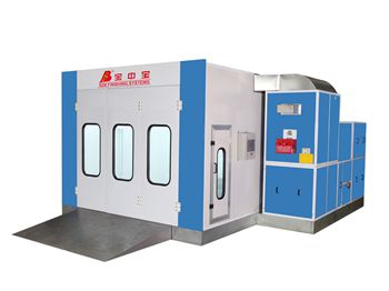 Spraying Booth with Infrared Lights and Diesel Burners