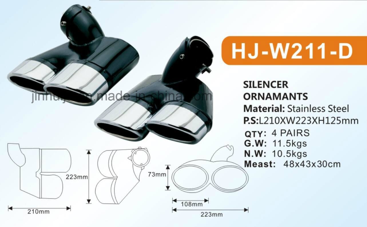 W211-D Exhaust Tips Use Hight Quantity Stainless Steel for Benz 