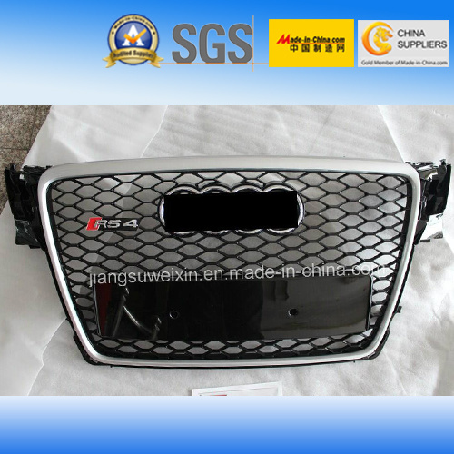 Front Grille Bumper (Chromed Logo) for Audi RS4 2008-2011
