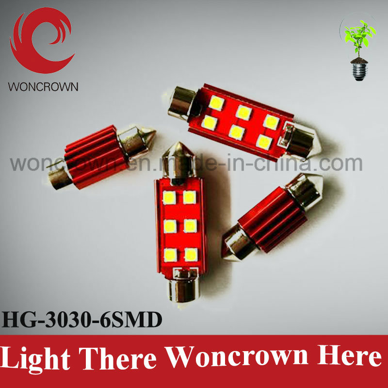 2017 New Design Festoon Interior Light Door 6 SMD Lamp License Plate Light Bulb