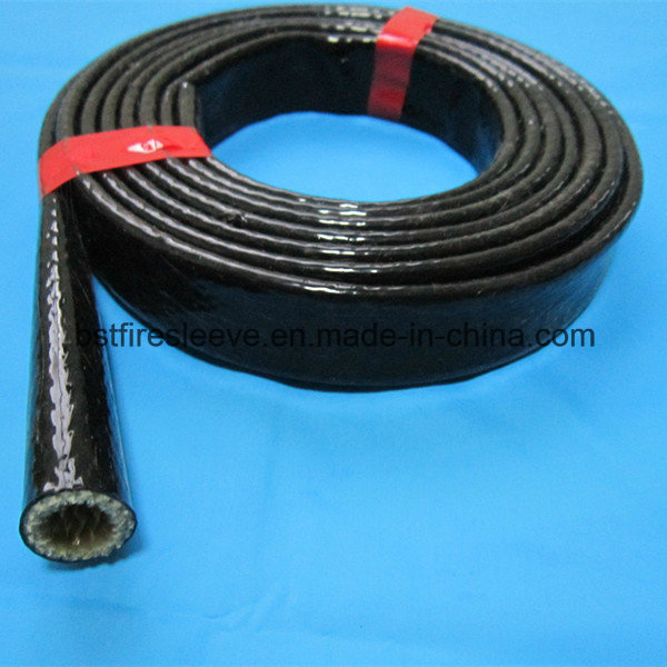 Black Rubber Coated Fiberglass Silicone Heat Sleeve