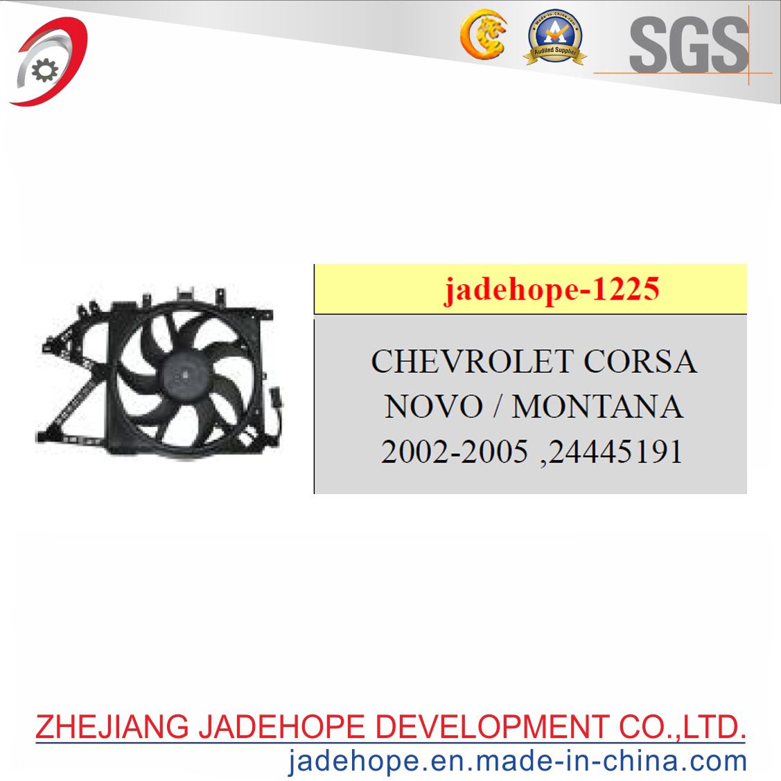 Electronic Cooling Fan for Thechevrolet Air-Conditioner