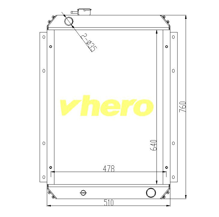 Auto Spare Parts Heat Exchanger Radiator for Technical Vehicle Dh55-7