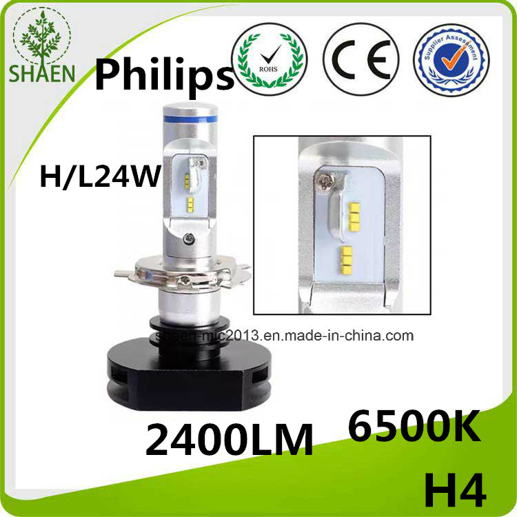 2400lm H4 LED Auto Headlight 50W DC 10-32V