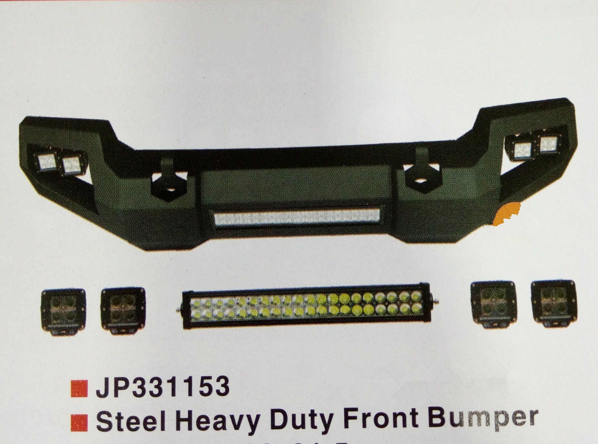 Steel Front Bumper for Jeep Wrangler Jk 4/2doors 2007-2016