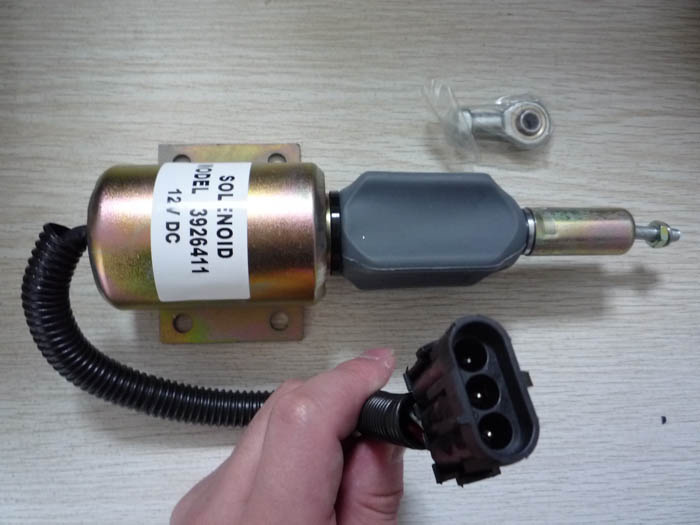 Excavator 12V Diesel Engine Fuel Stop Solenoid 3926411 for Cummins Parts