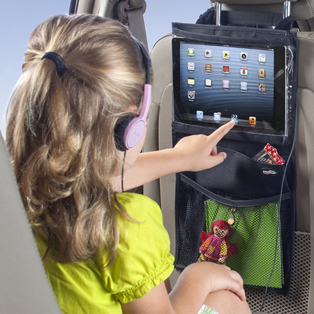 Foldable Car iPad Media Organizer, Hanging Car Organizer