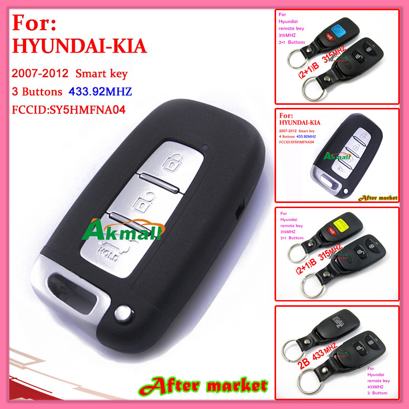 Smart Remote Key for Auto Hyundai with 4 Buttons 433.92MHz