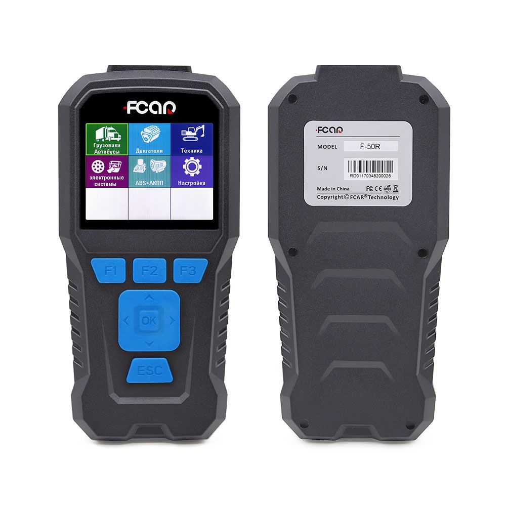 Original Fcar F-50r Full Adapters Version Diagnostic Scanner for Reading Errors of Diesel Cars in Russian F50r