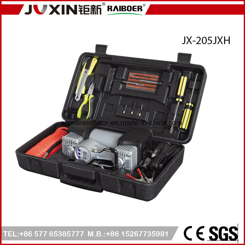 12V Portable Double Cylinder Digital Air Compressor Car Tire SUV Inflator Pump 150 Psi Tools Kit