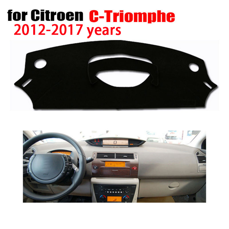 Car Dashboard Covers Mat for Citroen C-Triomphe 2012-2017left Hand Drive Dashmat Pad Dash Covers Instrument Platform Accessories