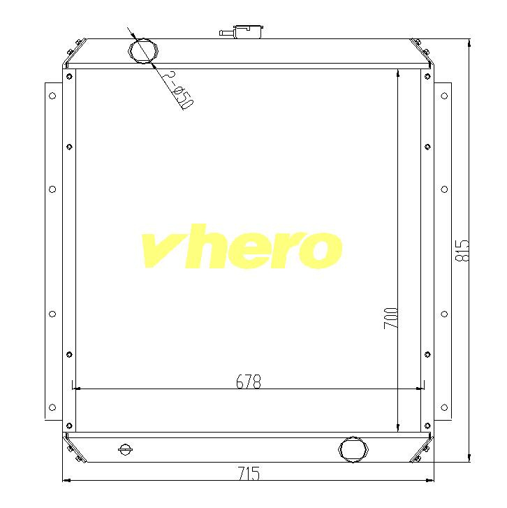 High Quality All Aluminum Auto Radiator for Technical Vehicle Hitachi150-5