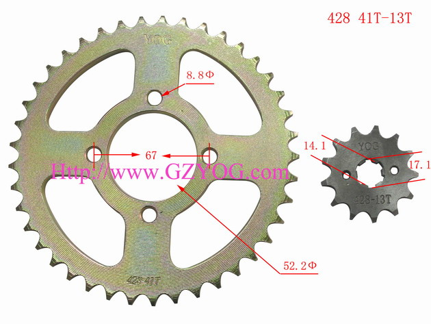 Yog Pinon PARA Tvs Star Motorcycle Sprocket Kit