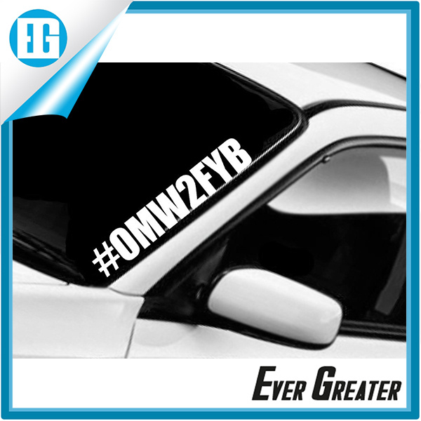 Custom Text Style Waterproof Adhesive Car Window Sticker