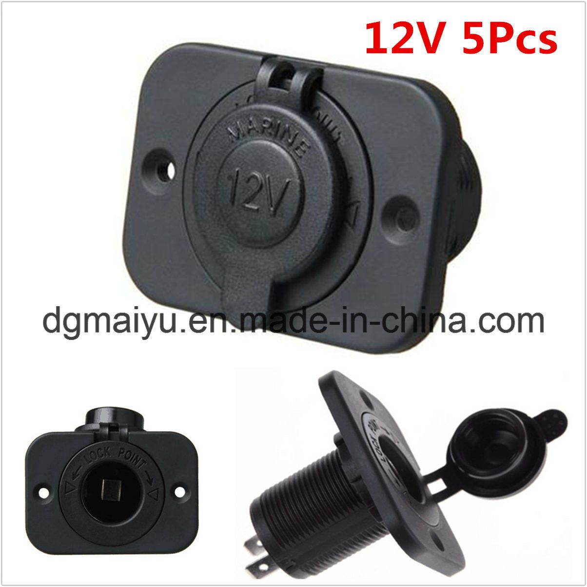 12V Car Boat Motorcycle Cigarette Lighter Socket Power Plug Outlet Waterproof