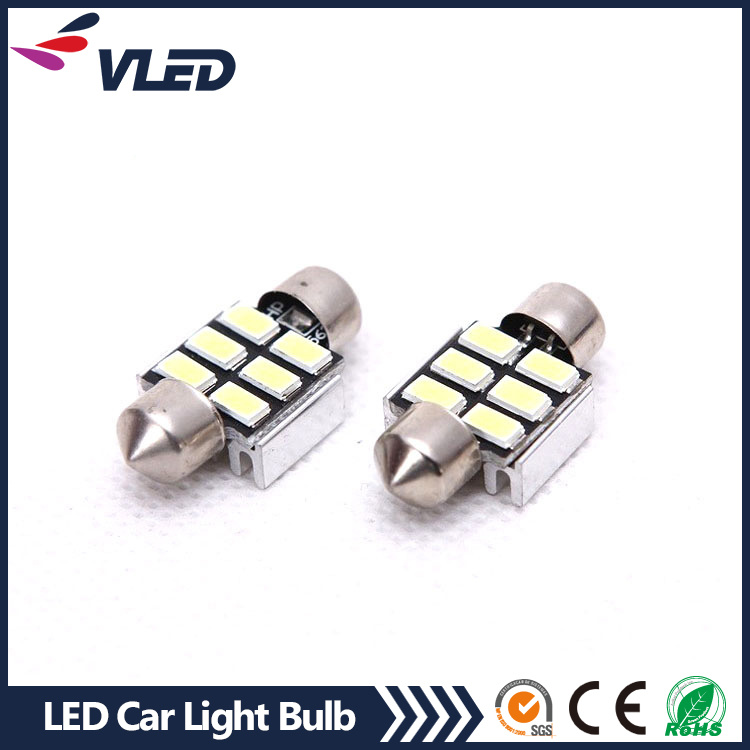 Automobiles & Motorcycle 12V LED Light Dome Bulb 31mm LED Festoon 6 SMD 5630 Reading Auto Lighting System