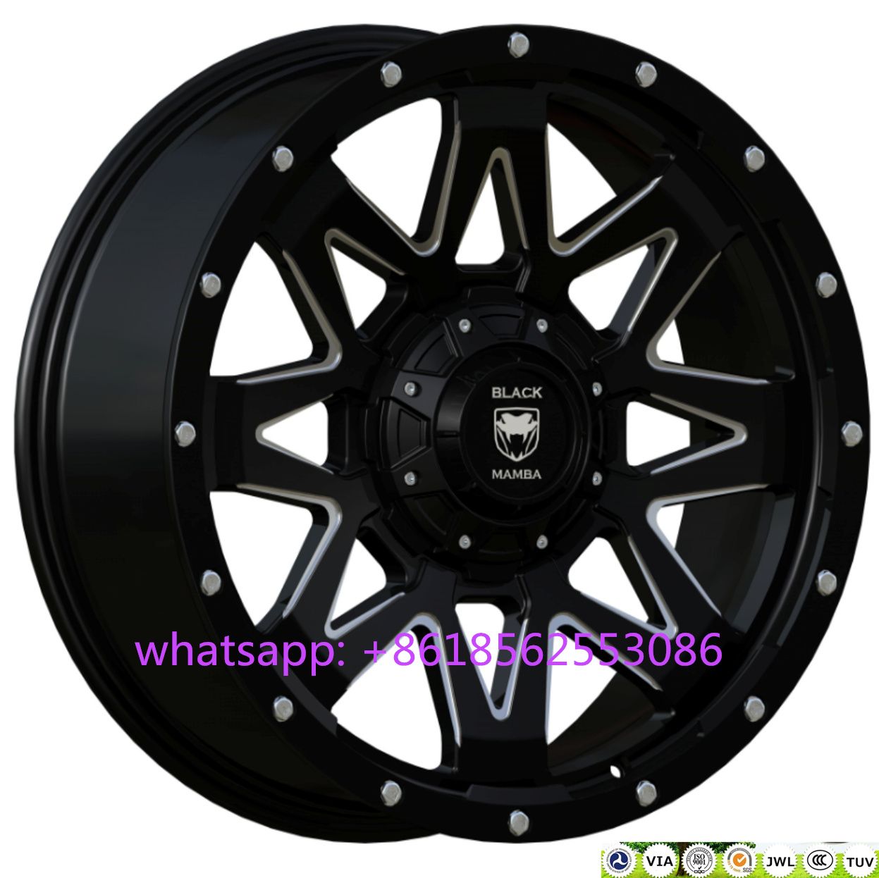18*9j 20*9j Aluminum Offroad Wheels Mamba Alloy Wheels