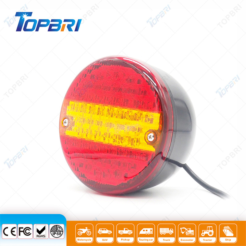 12V Round LED Tail Rear Light for Lorry Truck Trailer