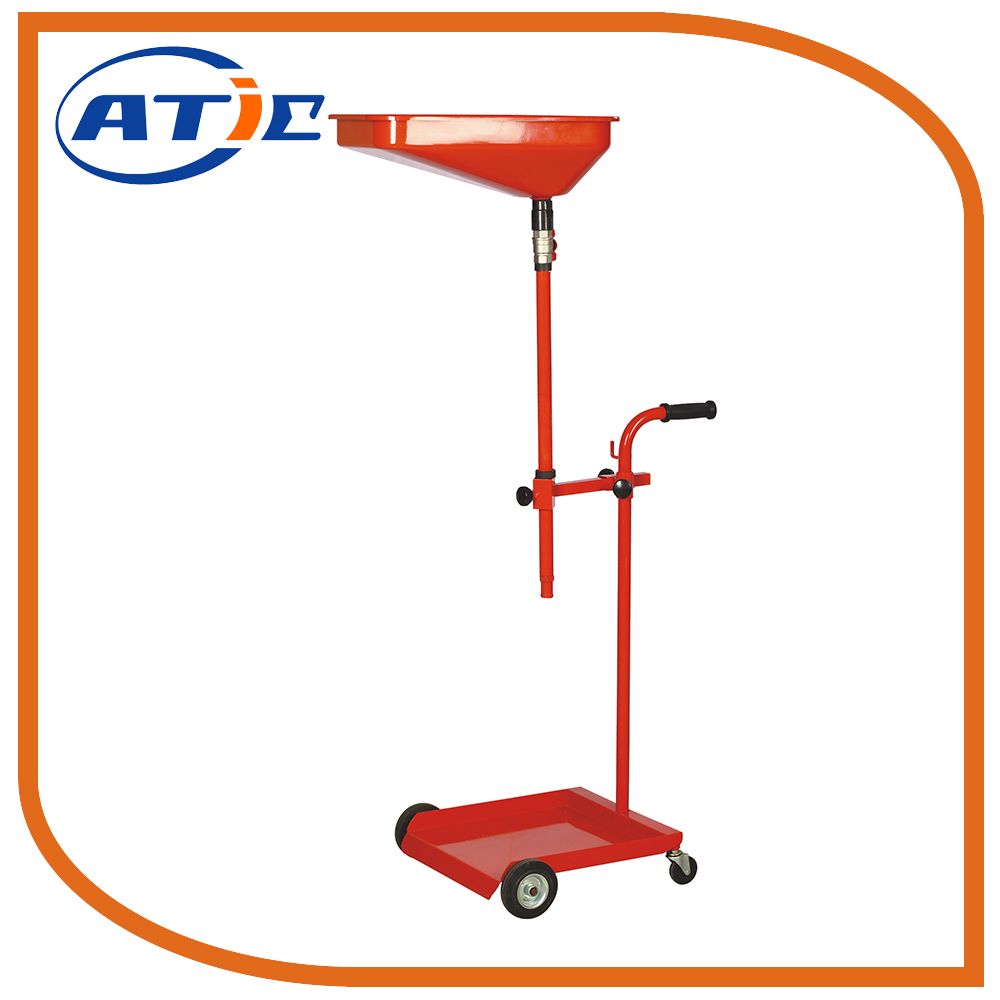 Waste Oil Drainer for Car, Adjustable Height Metal Container for Oil