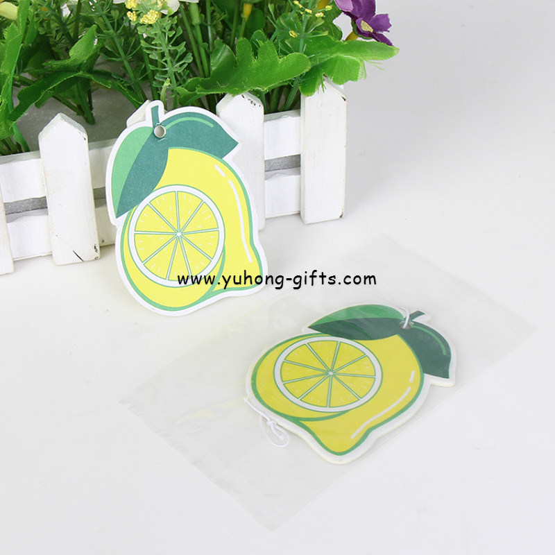 2017 Fruit Lemon Shaped Lemon Scent Paper Air Freshener (YH-AF122)