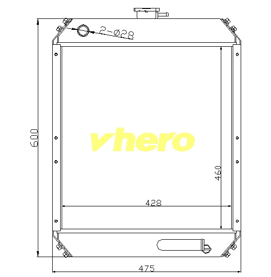 Auto Spare Parts Heat Exchanger Auto Radiator for Technical Vehicle Yuchai 35