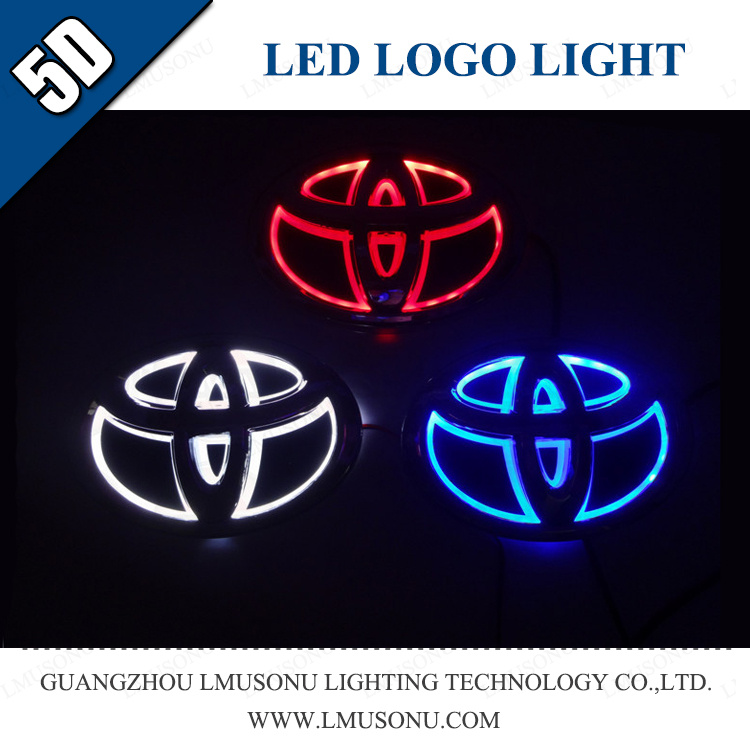 5D LED Logo Light for Toyota LED Auto Logo Car Logo - IBUYautoparts.com