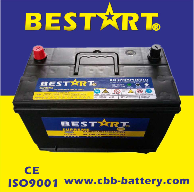 Manufacture 95D31lmf 12V 80ah Mf Bci-27r Hybrid Car Automotive Battery