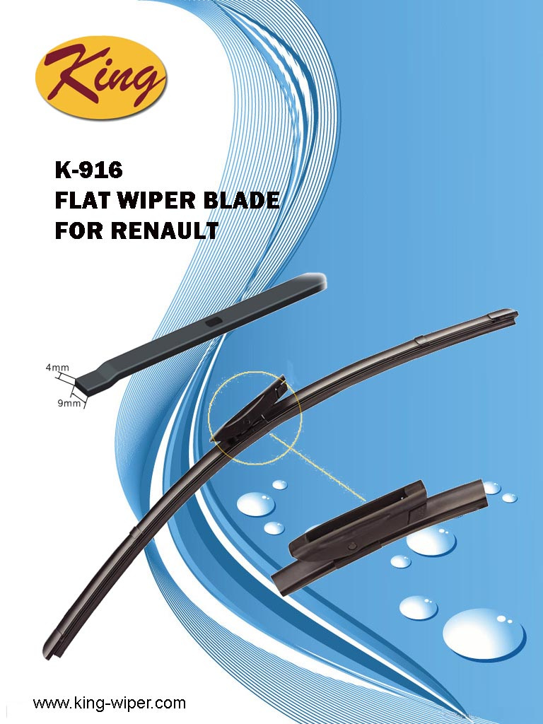 Ultimate Type Frameless Wiper Blades for Renault, FIAT, Best Quality, Clear View