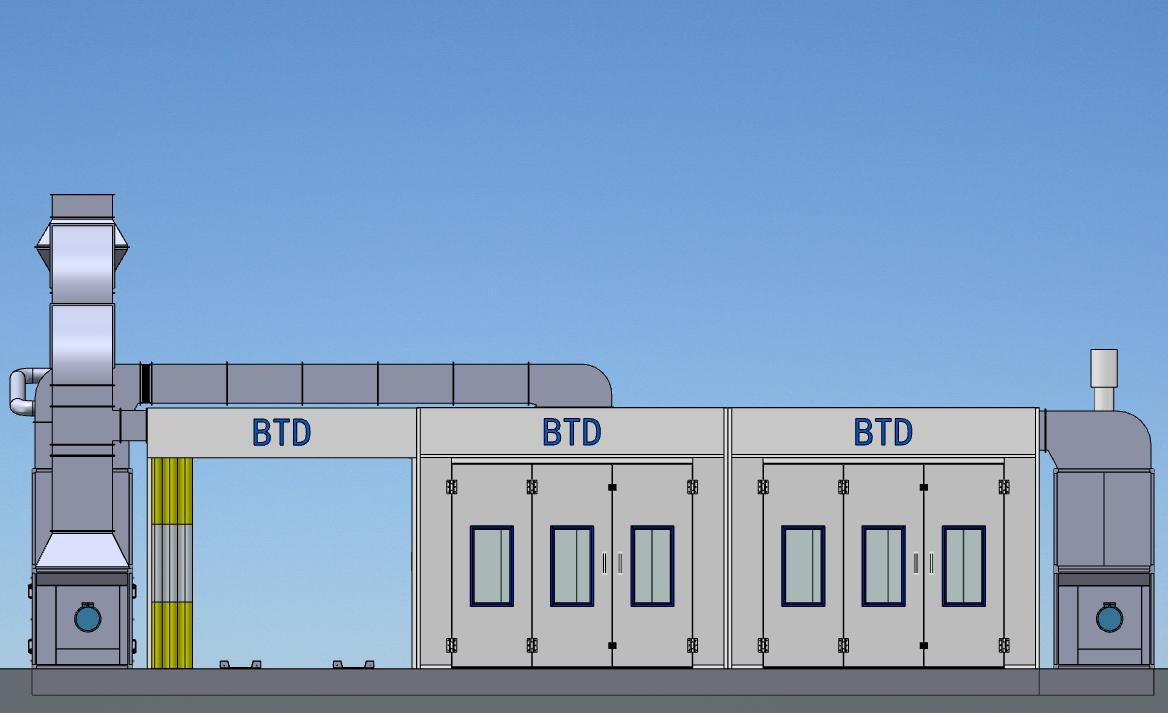 Btd Spray Paint Line Painting Booth Mixing Room Preparation Station