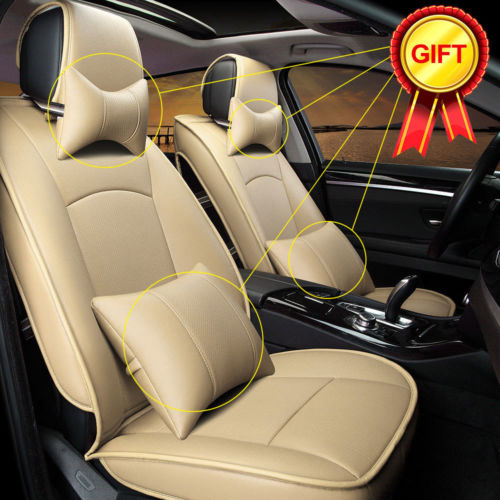 Egd Full Car Seat Cover 5-Seats Front & Rear for Ford F-150 2010-2016 PU Leather